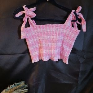 Kendall Lane Plaid Smock Top sz lg